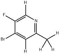 4-bromo-5-fluoro-2-(methyl-d3)pyridine-3,6-d2 Struktur