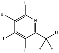 5-bromo-4-fluoro-2-(methyl-d3)pyridine-3,6-d2 Structure