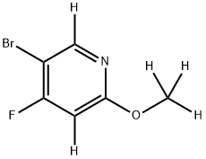 5-bromo-4-fluoro-2-(methoxy-d3)pyridine-3,6-d2 Struktur