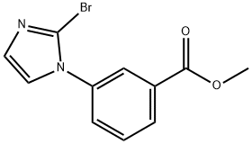 methyl 3-(2-bromo-1H-imidazol-1-yl)benzoate 化学構造式