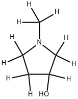 1-(methyl-d3)pyrrolidin-2,2,3,4,4,5,5-d7-3-ol 化学構造式