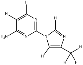 2-(4-(methyl-d3)-1H-imidazol-1-yl-2,5-d2)pyrimidin-5,6-d2-4-amine Structure