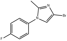 4-bromo-1-(4-fluorophenyl)-2-methyl-1H-imidazole 化学構造式