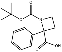 1,2-Azetidinedicarboxylic acid, 2-phenyl-, 1-(1,1-dimethylethyl) ester Structure