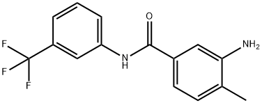 3-氨基-4-甲基-N-[3-(三氟甲基)苯基]苯甲酰胺 结构式