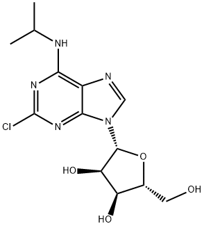 2-Chloro-N6-isopropyladenosine 化学構造式