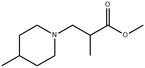 Methyl 2-methyl-3-(4-methylpiperidin-1-yl)propanoate Struktur