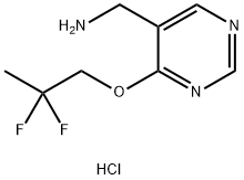 C-4-(2,2-Difluoro-propoxy)-pyrimidin-5-yl-methylamine hydrochloride 结构式