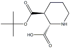 (2S,3S)-3-(tert-butoxycarbonyl)piperidine-2-carboxylic acid Struktur