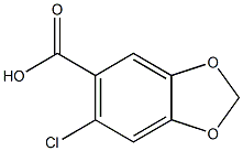 6-氯苯并[D][1,3]二氧杂环戊烯-5-羧酸,2591-26-6,结构式