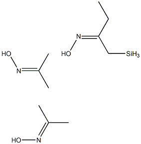 Methyl tripropanone oxime silane Struktur
