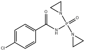 N-[ビス(アジリジン-1-イル)ホスフィニル]-4-クロロベンズアミド 化学構造式