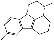 3,8-dimethyl-2,3,3a,4,5,6-hexahydro-1H-pyrazino[3,2,1-jk]carbazole Struktur