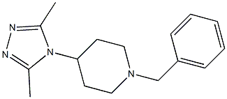 1-benzyl-4-(3,5-dimethyl-[1,2,4]triazol-4-yl)-piperidine 化学構造式