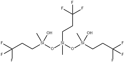 1,5-Trisiloxanediol, 1,3,5-trimethyl-1,3,5-tris(3,3,3-trifluoropropyl)- Structure