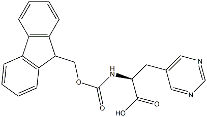 (2S)-2-({[(9H-fluoren-9-yl)methoxy]carbonyl}amino)-3-(pyrimidin-5-yl)propanoic acid Structure
