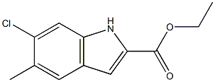 ethyl 6-chloro-5-methyl-1h-indole-2-carboxylate 结构式