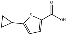 5-cyclopropylthiophene-2-carboxylic acid 化学構造式