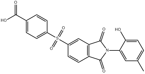 4-{[2-(2-hydroxy-5-methylphenyl)-1,3-dioxo-2,3-dihydro-1H-isoindol-5-yl]sulfonyl}benzoic acid Structure