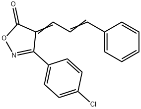 3-(4-chlorophenyl)-4-(3-phenyl-2-propenylidene)-5(4H)-isoxazolone Structure