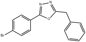 2-benzyl-5-(4-bromophenyl)-1,3,4-oxadiazole 化学構造式