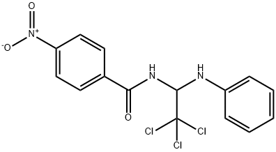 N-(1-anilino-2,2,2-trichloroethyl)-4-nitrobenzamide 化学構造式