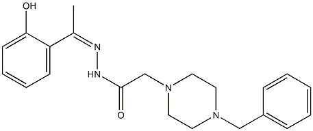 2-(4-benzylpiperazin-1-yl)-N'-[(1Z)-1-(2-hydroxyphenyl)ethylidene]acetohydrazide,303105-85-3,结构式