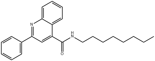 N-octyl-2-phenyl-quinoline-4-carboxamide Struktur