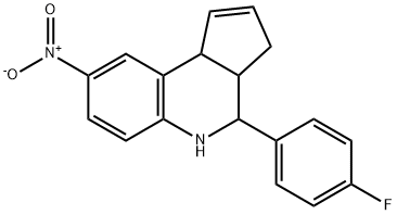 4-(4-fluorophenyl)-8-nitro-3a,4,5,9b-tetrahydro-3H-cyclopenta[c]quinoline|