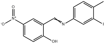 2-{[(3-iodo-4-methylphenyl)imino]methyl}-4-nitrophenol Structure
