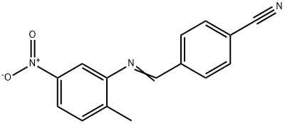4-{[(2-methyl-5-nitrophenyl)imino]methyl}benzonitrile Struktur