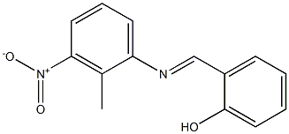 2-{[(2-methyl-3-nitrophenyl)imino]methyl}phenol Struktur