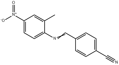 4-{[(2-methyl-4-nitrophenyl)imino]methyl}benzonitrile Struktur