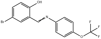 4-bromo-2-({[4-(trifluoromethoxy)phenyl]imino}methyl)phenol,304454-29-3,结构式