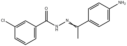 N'-[(E)-1-(4-aminophenyl)ethylidene]-3-chlorobenzohydrazide Struktur