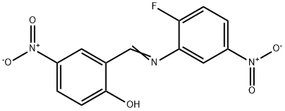 2-{[(2-fluoro-5-nitrophenyl)imino]methyl}-4-nitrophenol|