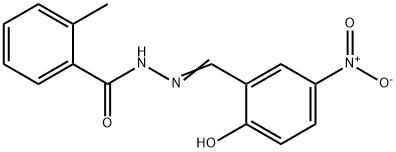 N'-{2-hydroxy-5-nitrobenzylidene}-2-methylbenzohydrazide Structure