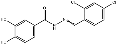 N'-(2,4-dichlorobenzylidene)-3,4-dihydroxybenzohydrazide 化学構造式