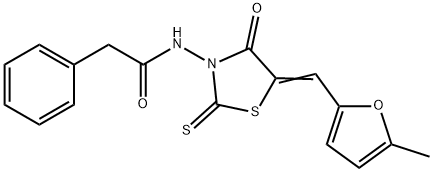 304861-30-1 N-{5-[(5-methyl-2-furyl)methylene]-4-oxo-2-thioxo-1,3-thiazolidin-3-yl}-2-phenylacetamide