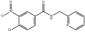 4-chloro-3-nitro-N-(pyridin-2-ylmethyl)benzamide Struktur
