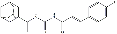 N-[1-(1-adamantyl)ethyl]-N'-[3-(4-fluorophenyl)acryloyl]thiourea Structure