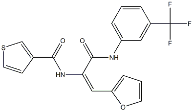 N-(2-(2-furyl)-1-{[3-(trifluoromethyl)anilino]carbonyl}vinyl)-3-thiophenecarboxamide Structure