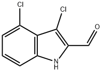 3,4-dichloro-1H-indole-2-carbaldehyde 化学構造式