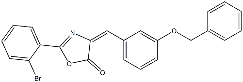 4-[3-(benzyloxy)benzylidene]-2-(2-bromophenyl)-1,3-oxazol-5(4H)-one Structure