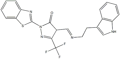 311776-17-7 2-(1,3-benzothiazol-2-yl)-4-({[2-(1H-indol-3-yl)ethyl]imino}methyl)-5-(trifluoromethyl)-2,4-dihydro-3H-pyrazol-3-one