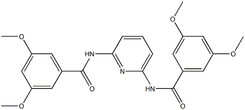 N-{6-[(3,5-dimethoxybenzoyl)amino]-2-pyridinyl}-3,5-dimethoxybenzamide,311784-74-4,结构式