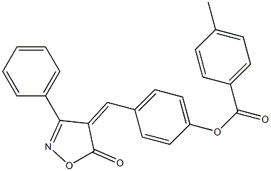 4-[(5-oxo-3-phenyl-4(5H)-isoxazolylidene)methyl]phenyl 4-methylbenzoate Structure