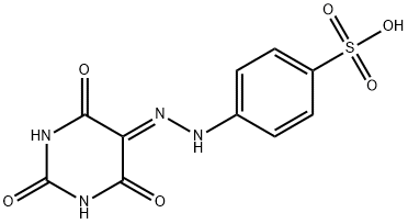 4-{2-[2,4,6-trioxotetrahydro-5(2H)-pyrimidinylidene]hydrazino}benzenesulfonic acid Structure