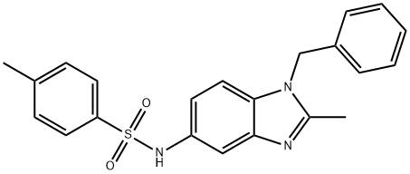 N-(1-benzyl-2-methyl-1H-benzimidazol-5-yl)-4-methylbenzenesulfonamide 结构式