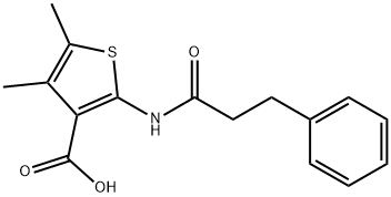 4,5-dimethyl-2-(3-phenylpropanamido)thiophene-3-carboxylic acid Structure